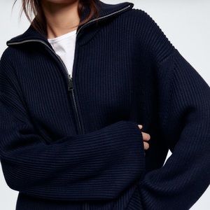 𝗡𝗪𝗧 𝗭𝗮𝗿𝗮 • Zipper Knit Cardigan